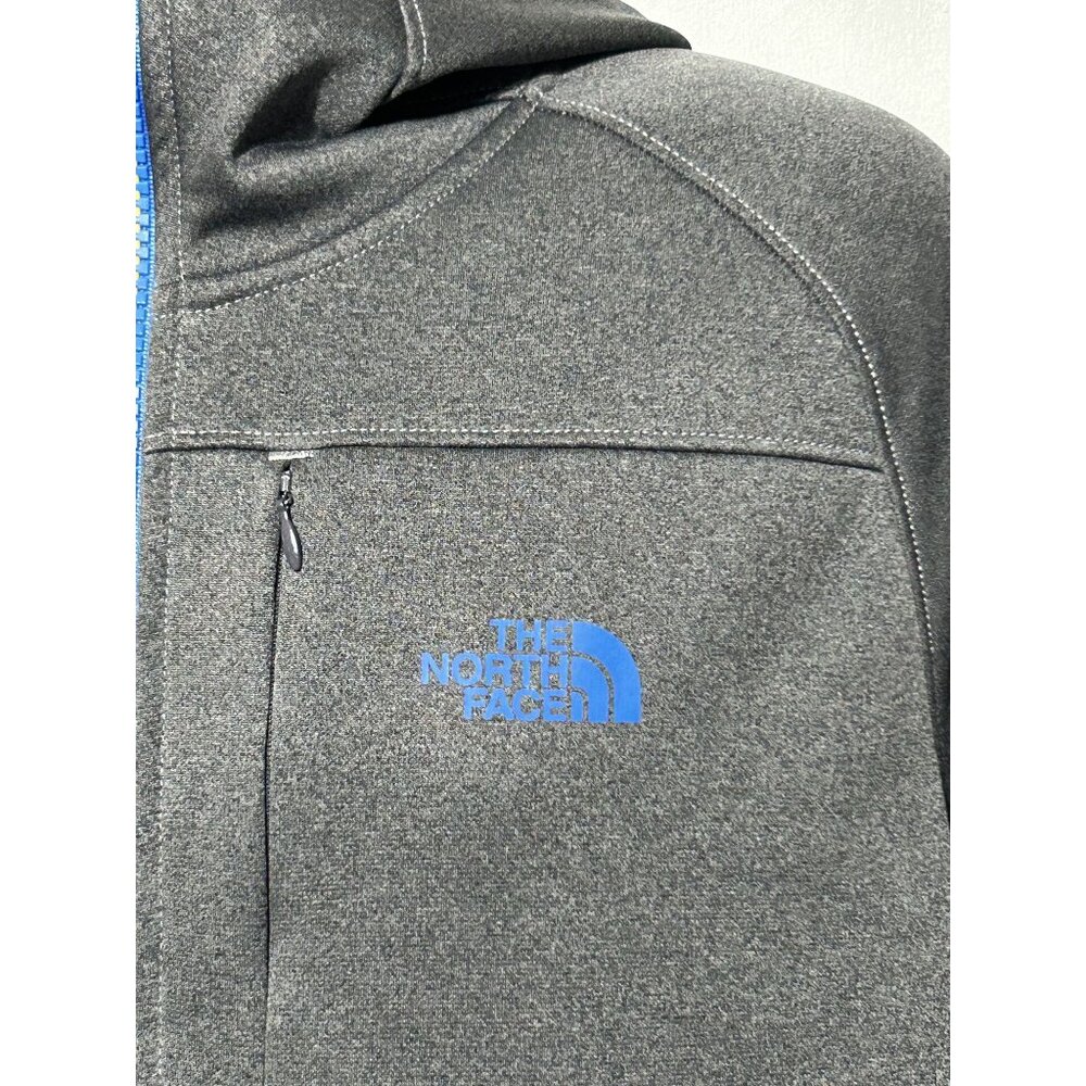 The North Face Men's Gray Full-Zip Hooded Jacket With Blue Logo Size XL 3045 - Picture 2 of 12
